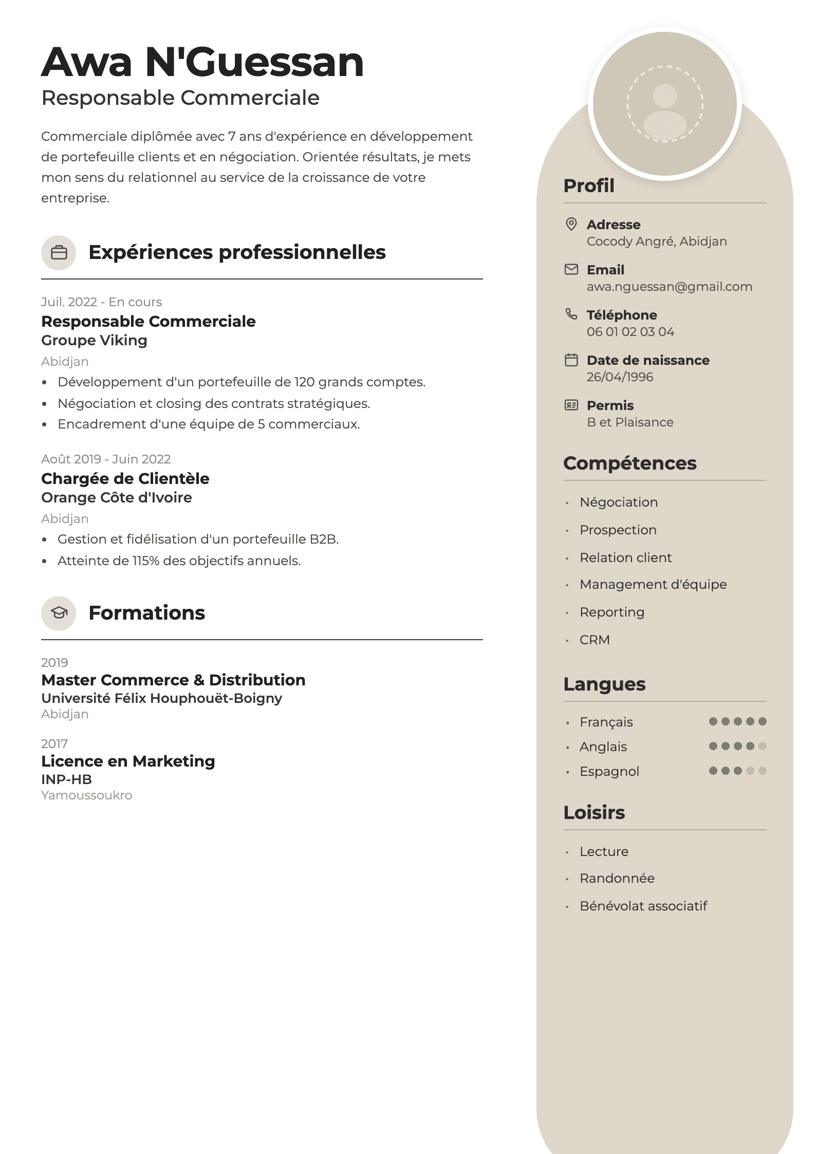 Aperçu du modèle Plateau Moderne