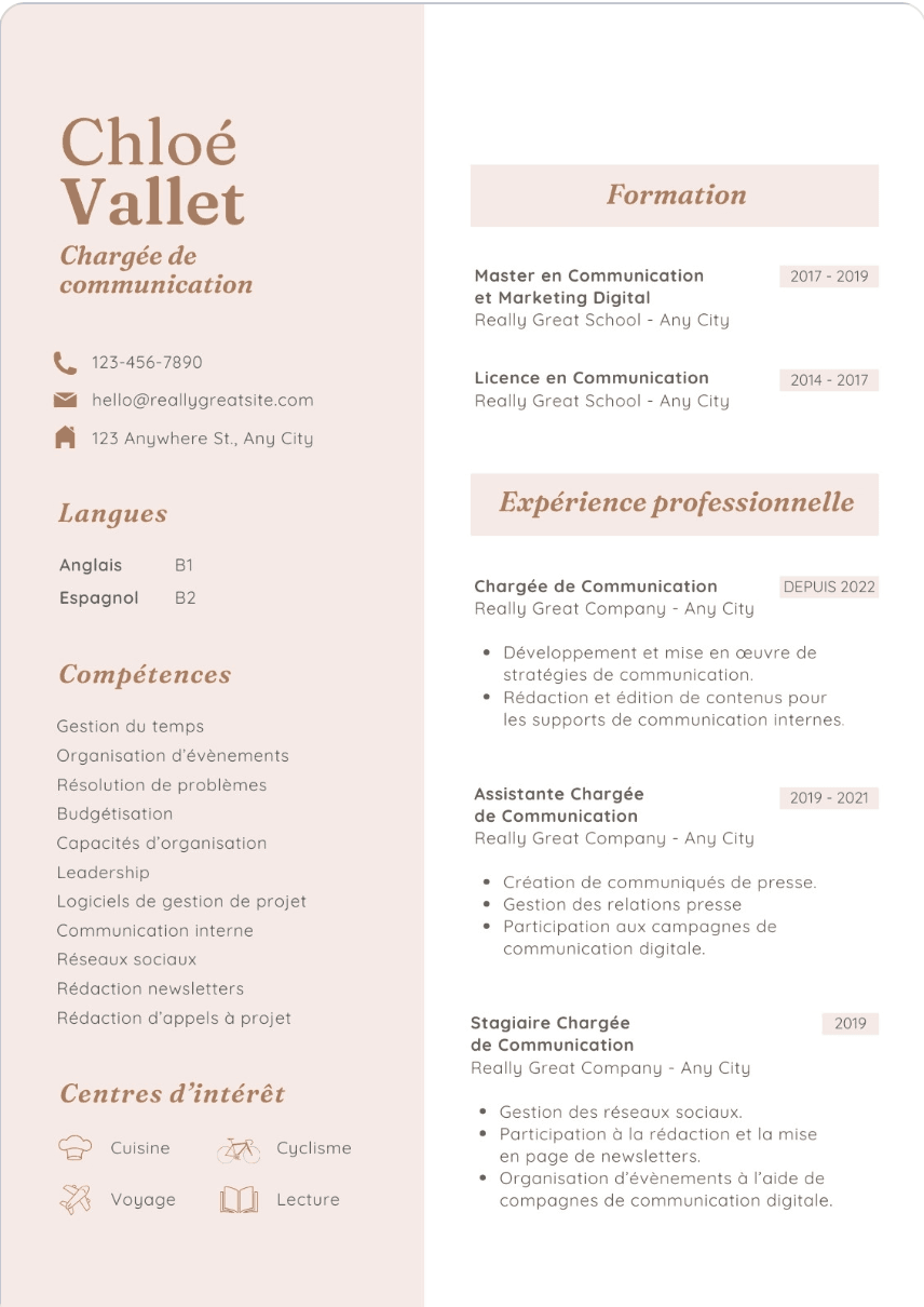 Aperçu du modèle Poudre Élégance