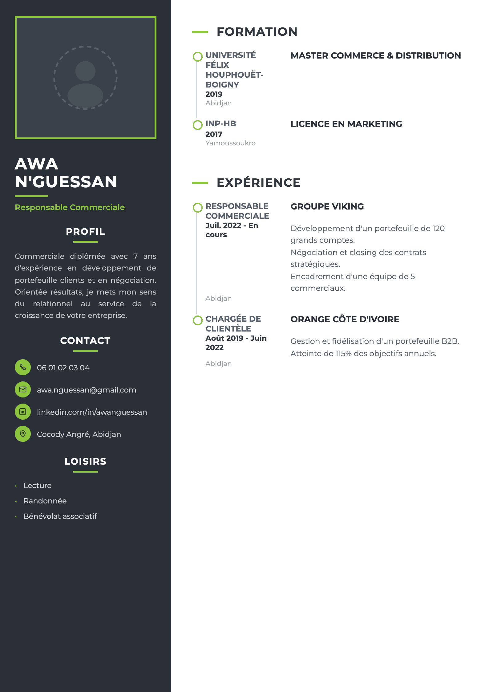 Aperçu du modèle Adjamé Corporate